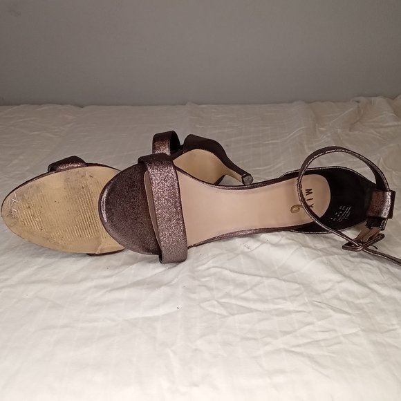 Gold Sparkle Spike Heeled Sandals - Picture 4 of 4